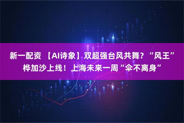 新一配资 【AI诗象】双超强台风共舞？“风王”桦加沙上线！上海未来一周“伞不离身”