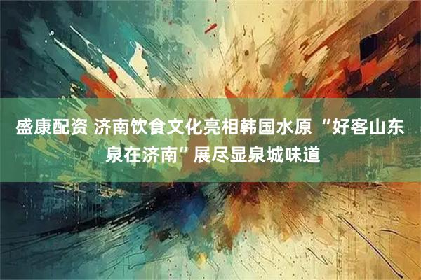 盛康配资 济南饮食文化亮相韩国水原 “好客山东 泉在济南”展尽显泉城味道